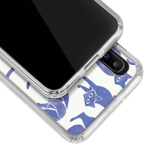 Cat Coq Blue Cats Galaxy A20 Clear Case